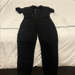 Good American Black Utility Jumpsuit